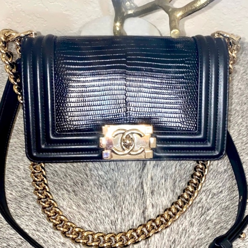 EXOTIC LIZARD CHANEL BOY BAG